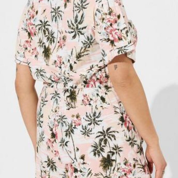 Rayon Slub Button Front Romper (Torrid, 3) - Picture 2 of 9